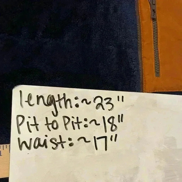 Tommy Bahama Blue and Orange Fleece Zip Up Mock Neck Jacket Boys Size 10 - Picture 10 of 10